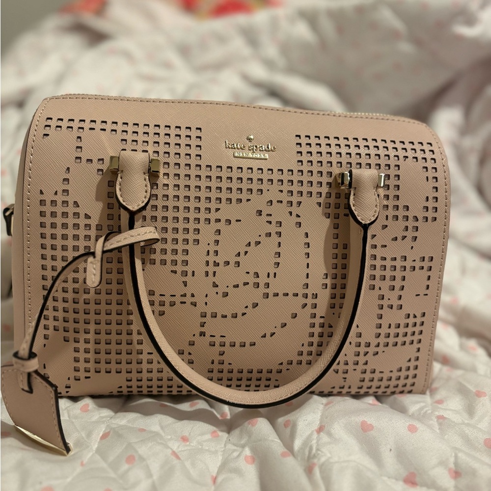 Kate Spade Floral design cutout bag